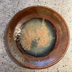 Vintage Artist Signed 11 inch Studio Art Shallow Pottery Bowl